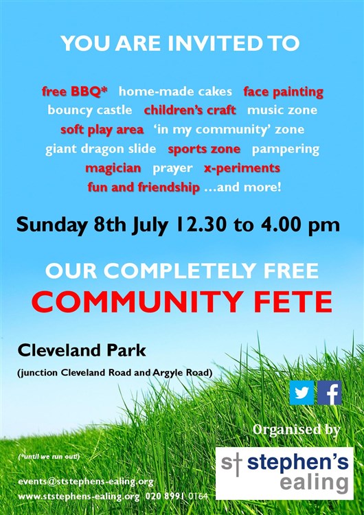 Community fete poster flyer 20